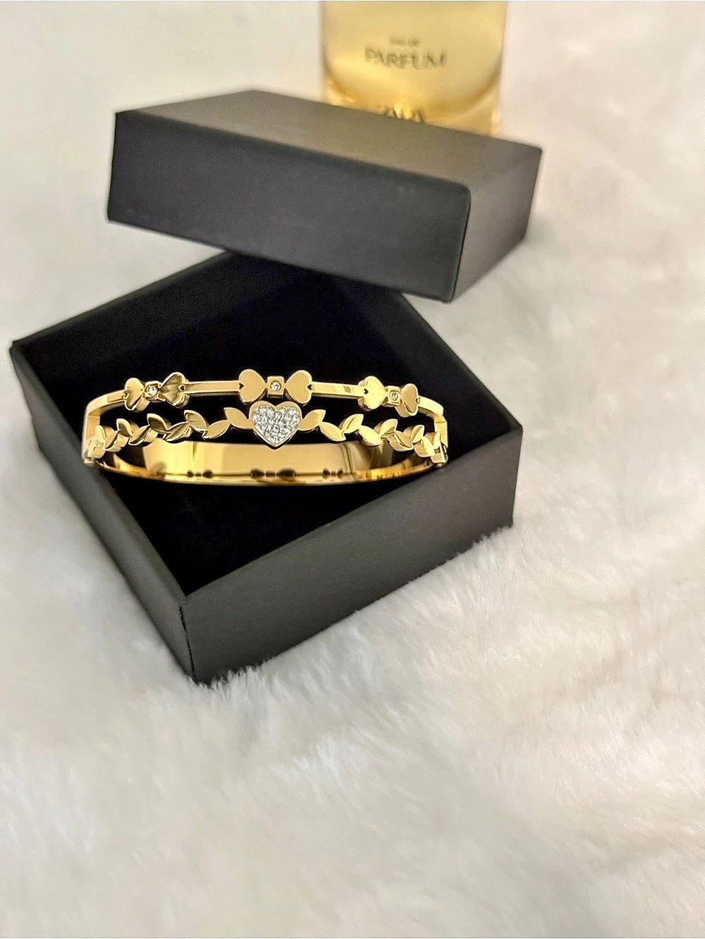 Gold-Tone Heart Bracelet